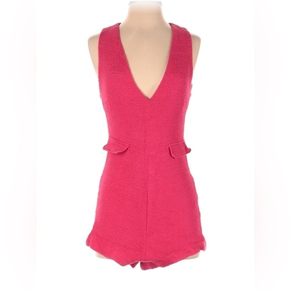 Zara Romper Sleeveless V Neck Mini Pink XS - Picture 2 of 8